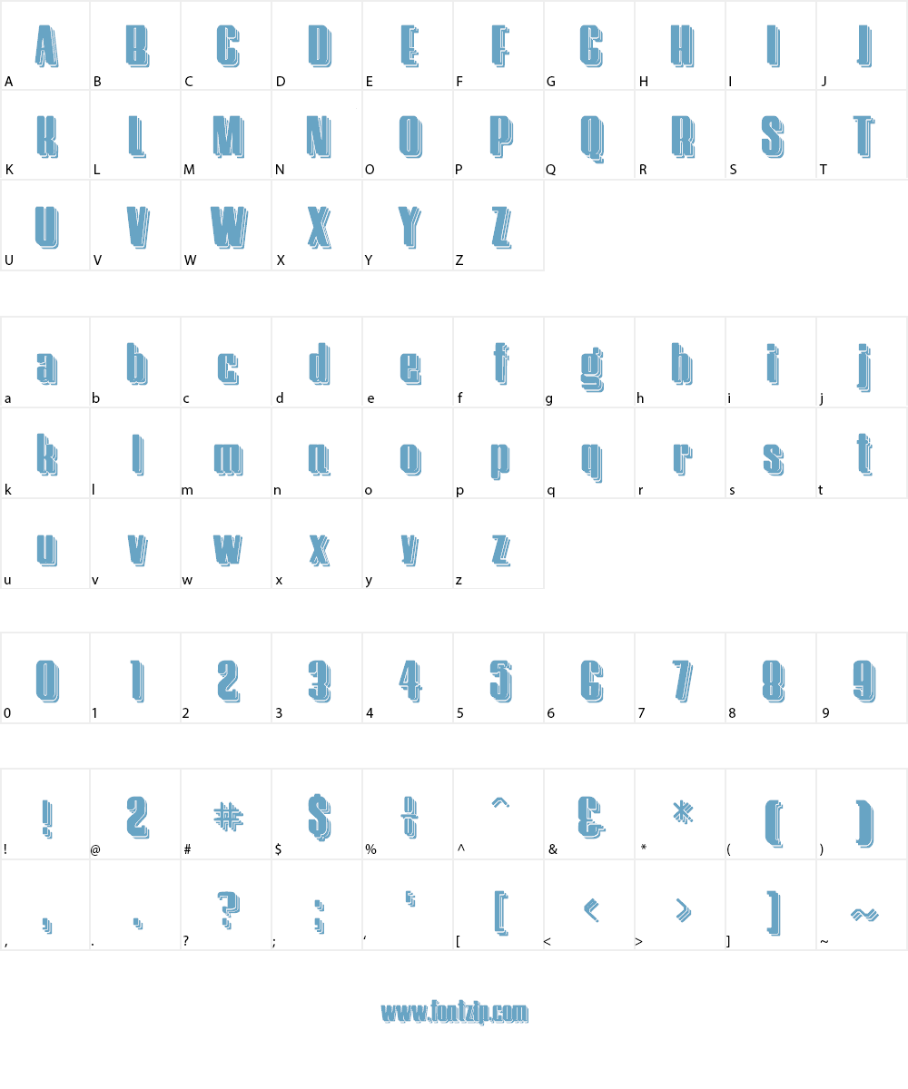 Hostil Shadow Two Font Character